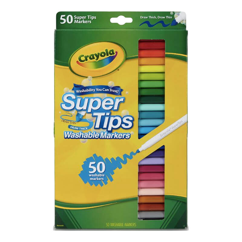 Crayola Washable Super Tips Markers (50 Colors)
