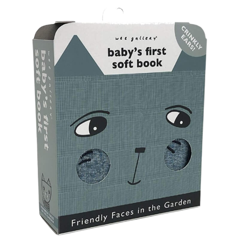 Books Wee Gallery Cloth Book: Friendly faces In The Garden (New Box Design)