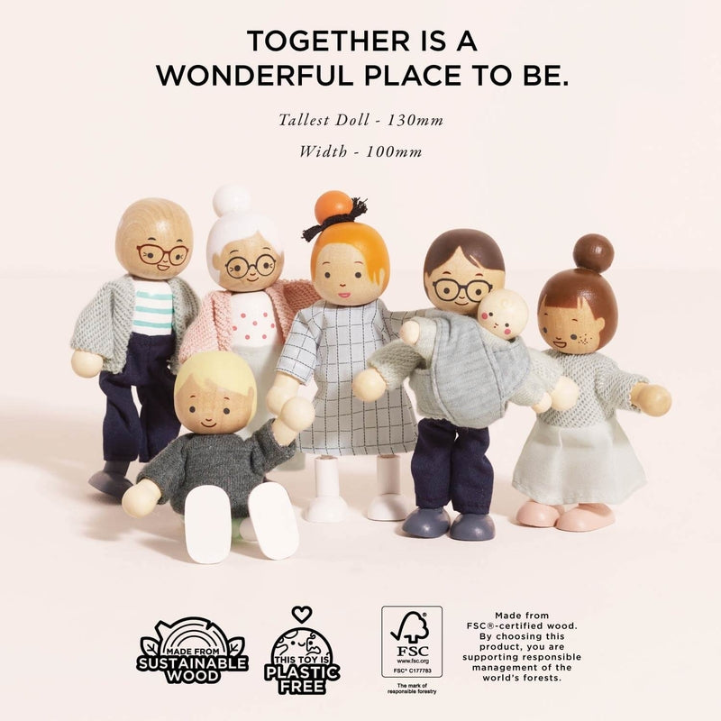 Le Toy Van Wooden Dolls House Family