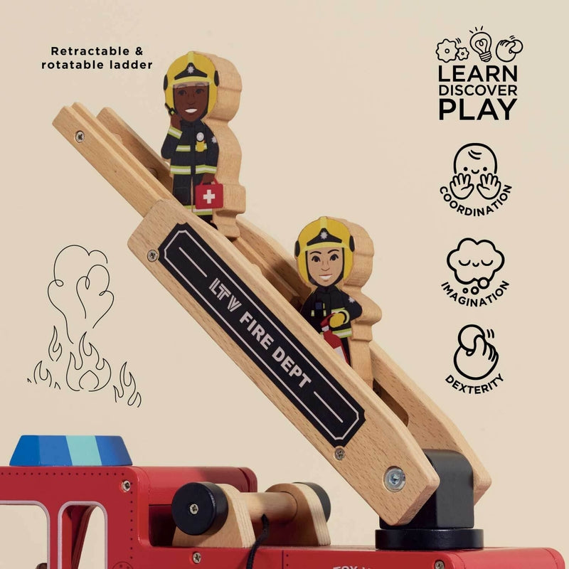 Le Toy Van Wooden Fire Engine