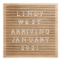 Pearhead Wooden Letterboard Set - Natural