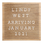 Pearhead Wooden Letterboard Set - Natural