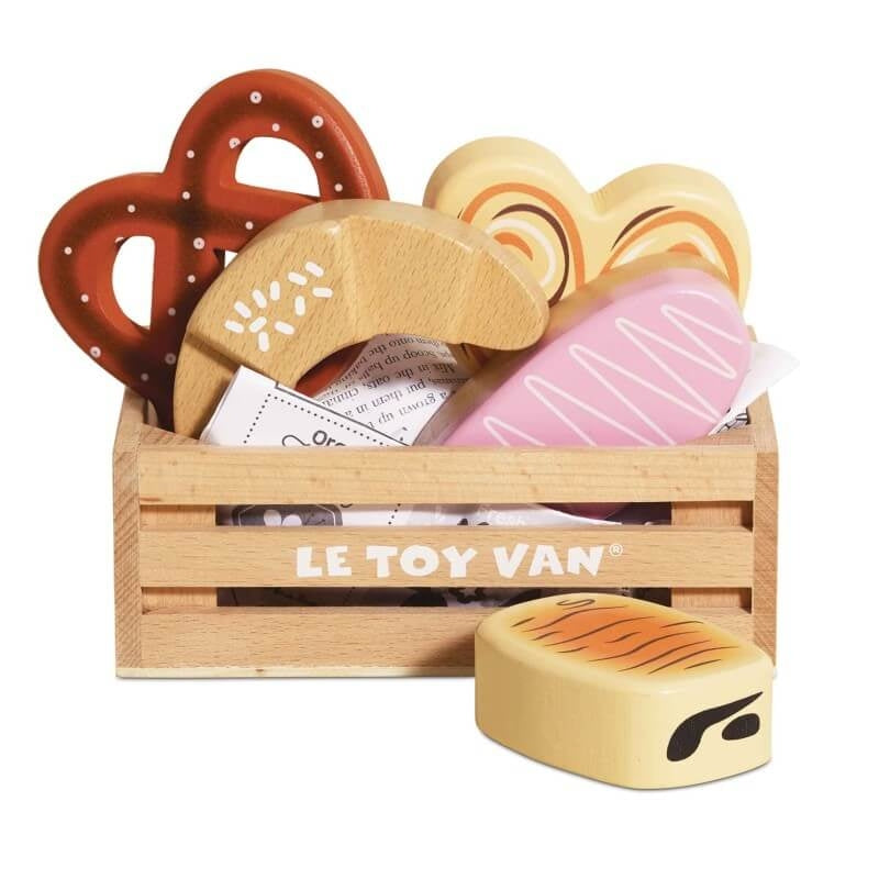 Le Toy Van Wooden Market Crate - Bakery & Patisserie