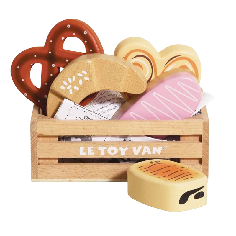 Le Toy Van Wooden Market Crate - Bakery & Patisserie