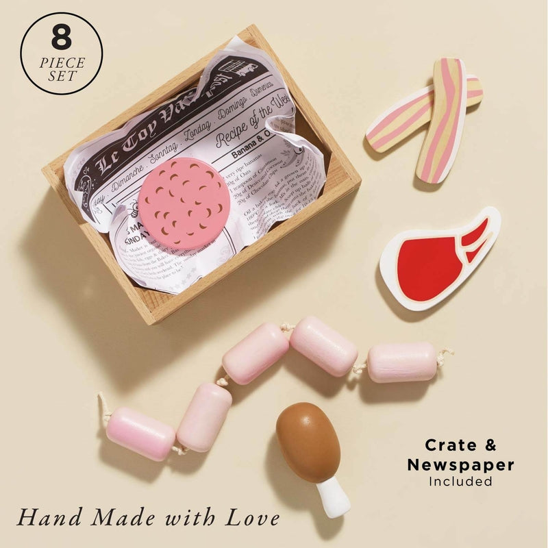 Le Toy Van Wooden Market Crate - Butchers Meat
