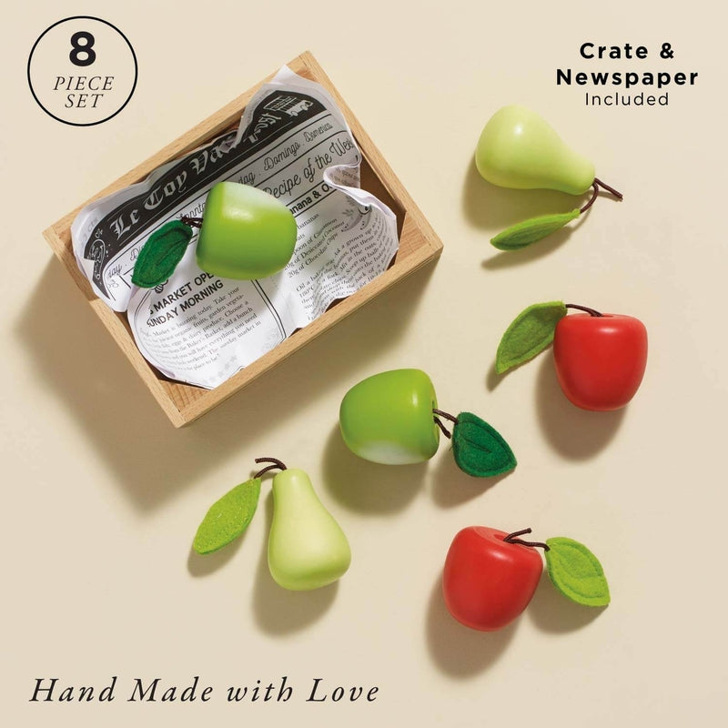 Le Toy Van Wooden Market Crate - Orchard Fruits