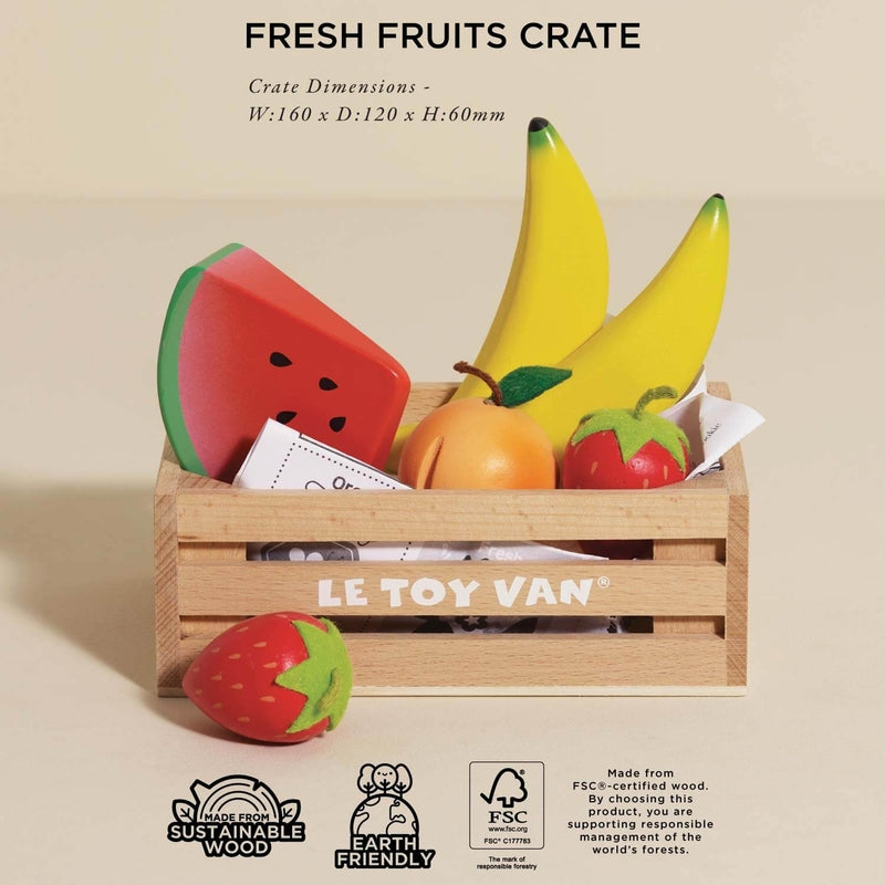 Le Toy Van Wooden Market Crate - Smoothie Fruit