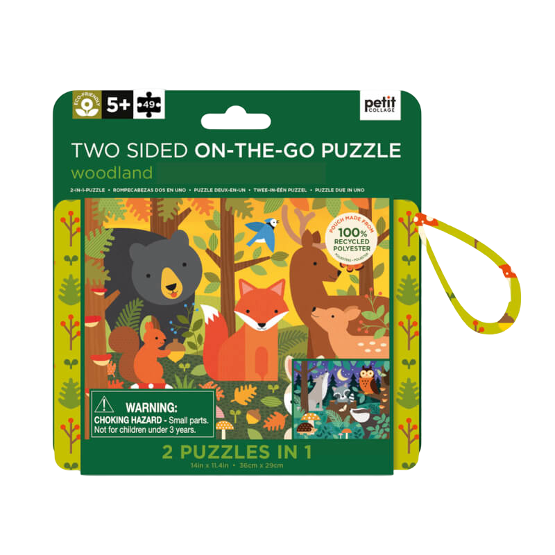 Petit Collage Woodland (Two-Sided On-The-Go Puzzle)