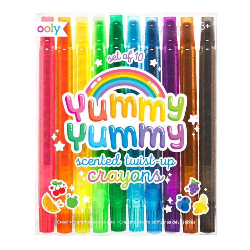 Ooly Yummy Yummy Scented Twist Up Crayons - Set of 10