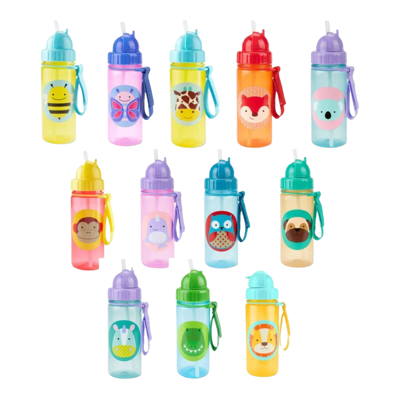 Skip Hop Zoo PP Straw Bottle 390ml