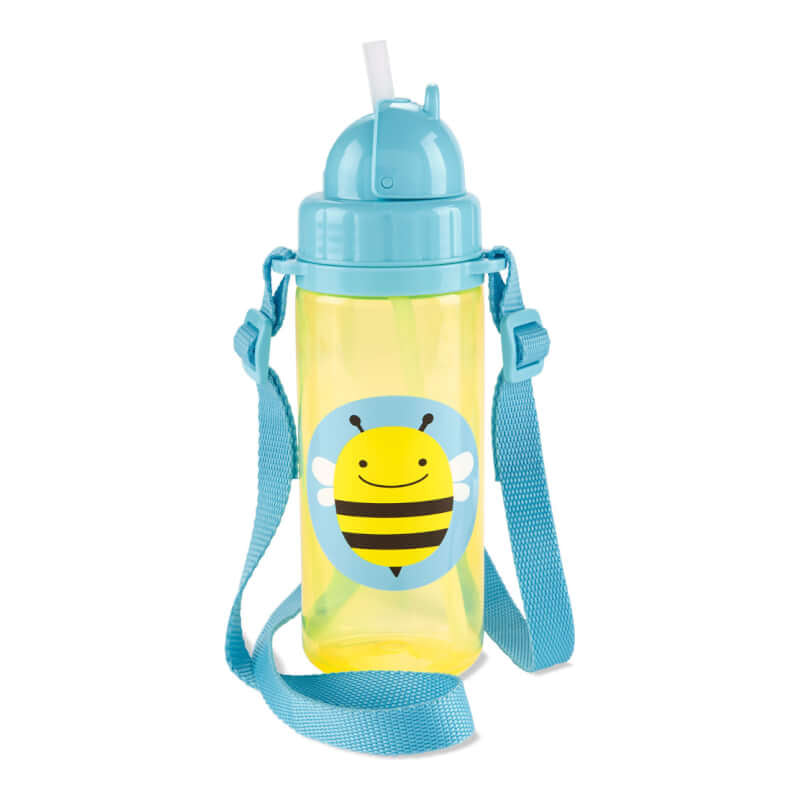 Skip Hop Zoo Straw Bottle with Shoulder Strap