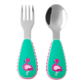 Skip Hop Zootensils Fork & Spoon - Flamingo