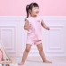 OETEO Bamboo - All Things Wonder Toddler Flutter Sleeve Set - Pink