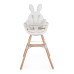 Childhome Rabbit Universal Seat Cushion - Jersey, White