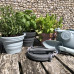 Scrunch Seedling Pot and Trowel - Anthracite Grey